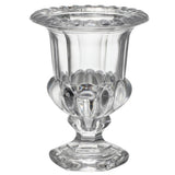 Set of Two Clear Glass Urn Table Vases