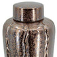 Set of Three Bronze And Silver Ceramic Urn Ginger Jars