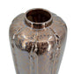 Set of Three Bronze And Silver Round Ceramic Table Vase