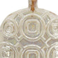 16" Cream Geometric Ceramic Bud Table Vase