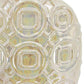 20" Cream Geometric Ceramic Bud Table Vase