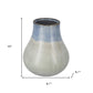10" Blue And Gray Ombre Ceramic Round Table Vase