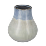 10" Blue And Gray Ombre Ceramic Round Table Vase