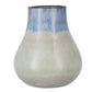 10" Blue And Gray Ombre Ceramic Round Table Vase