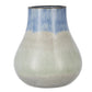 10" Blue Green Sand And Gray Ombre Round Ceramic Table Vase