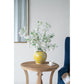 9" Yellow And White Chinoiserie Floral Porcelain Table Vase