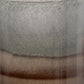9" Gray And Brown Ombre Round Glass Table Vase
