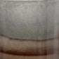 9" Gray And Brown Ombre Glass Round Table Vase