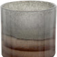 9" Gray And Brown Ombre Round Glass Table Vase