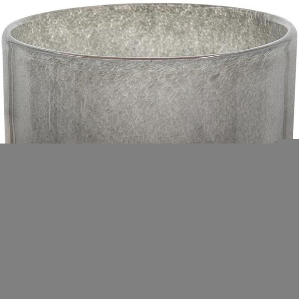 9" Gray And Brown Ombre Glass Round Table Vase