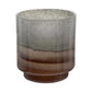 9" Gray And Brown Ombre Glass Round Table Vase