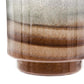 9" Gray And Brown Ombre Round Glass Table Vase