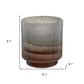 9" Gray And Brown Ombre Round Glass Table Vase