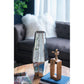 20" Antiqued Silver Glass Cylinder Table Vase