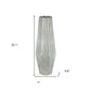 20" Antiqued Silver Glass Cylinder Table Vase