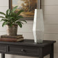 20" Antiqued Silver Glass Cylinder Table Vase
