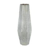20" Antiqued Silver Glass Cylinder Table Vase