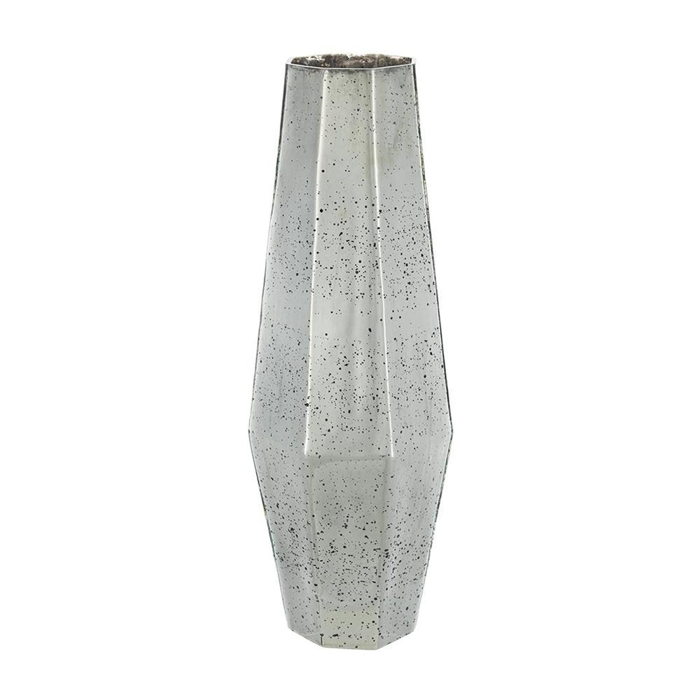 20" Silver Cylinder Glass Table Vase