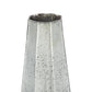 20" Silver Cylinder Glass Table Vase