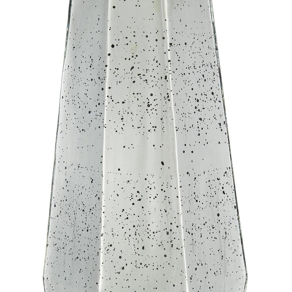 20" Silver Cylinder Glass Table Vase