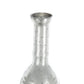 25" Silver Floral Bud Glass Table Vase