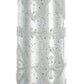 30" Antiqued Silver Floral Glass Bottle Table Vase