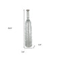 30" Antiqued Silver Floral Glass Bottle Table Vase