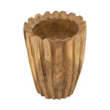 8" Natural Wavy Solid Wood Table Vase