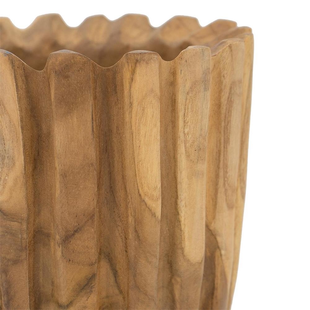 8" Natural Wavy Solid Wood Table Vase