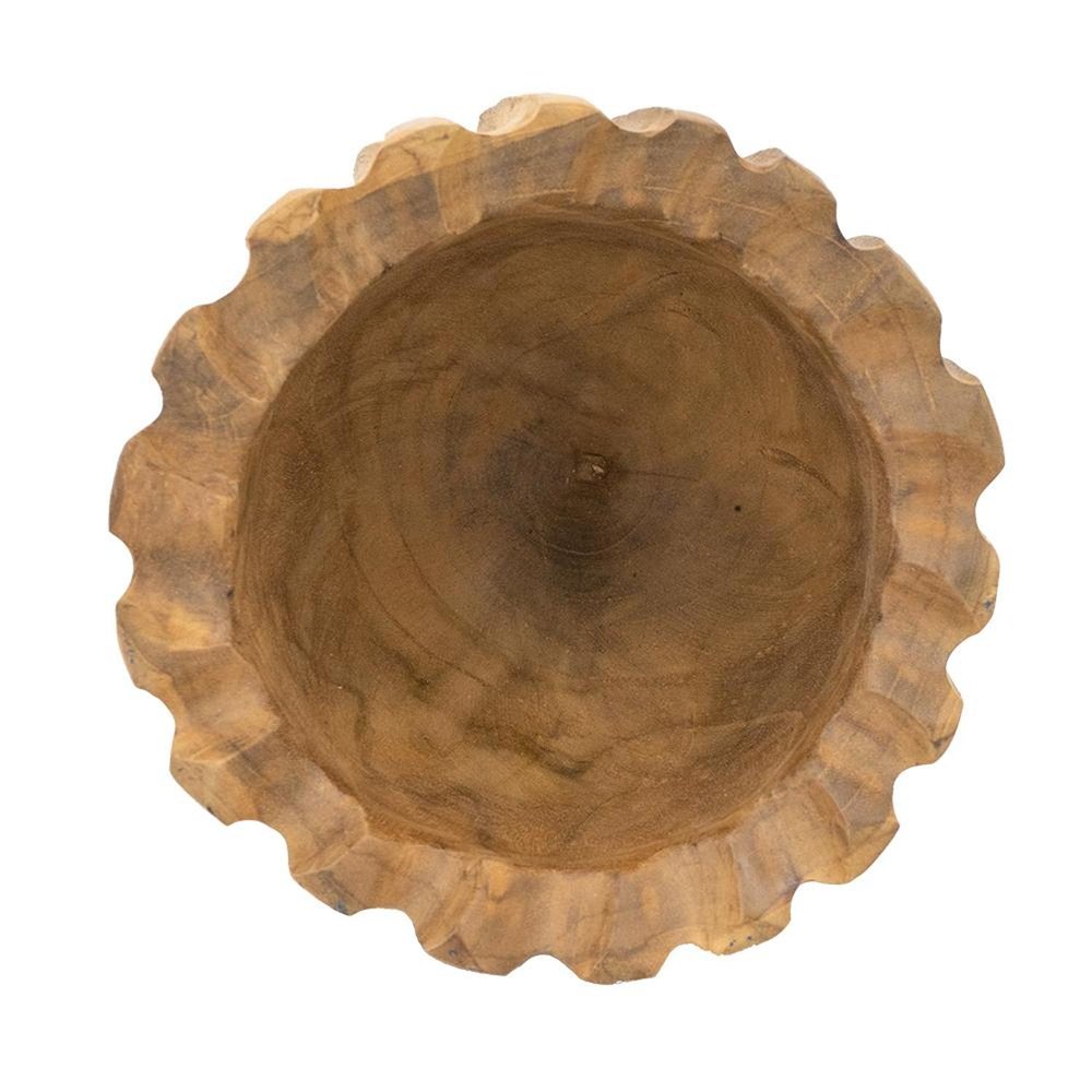 8" Natural Wavy Solid Wood Table Vase