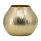 9" Gold Hammered Aluminum Round Table Vase