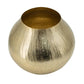 9" Gold Hammered Aluminum Round Table Vase
