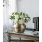 9" Gold Hammered Aluminum Round Table Vase