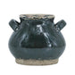 7" Dark Green And Sand Terracotta Round Jug Vase