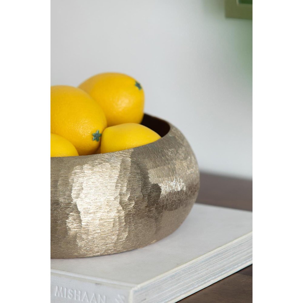 5" Gold Round Aluminum Table Vase