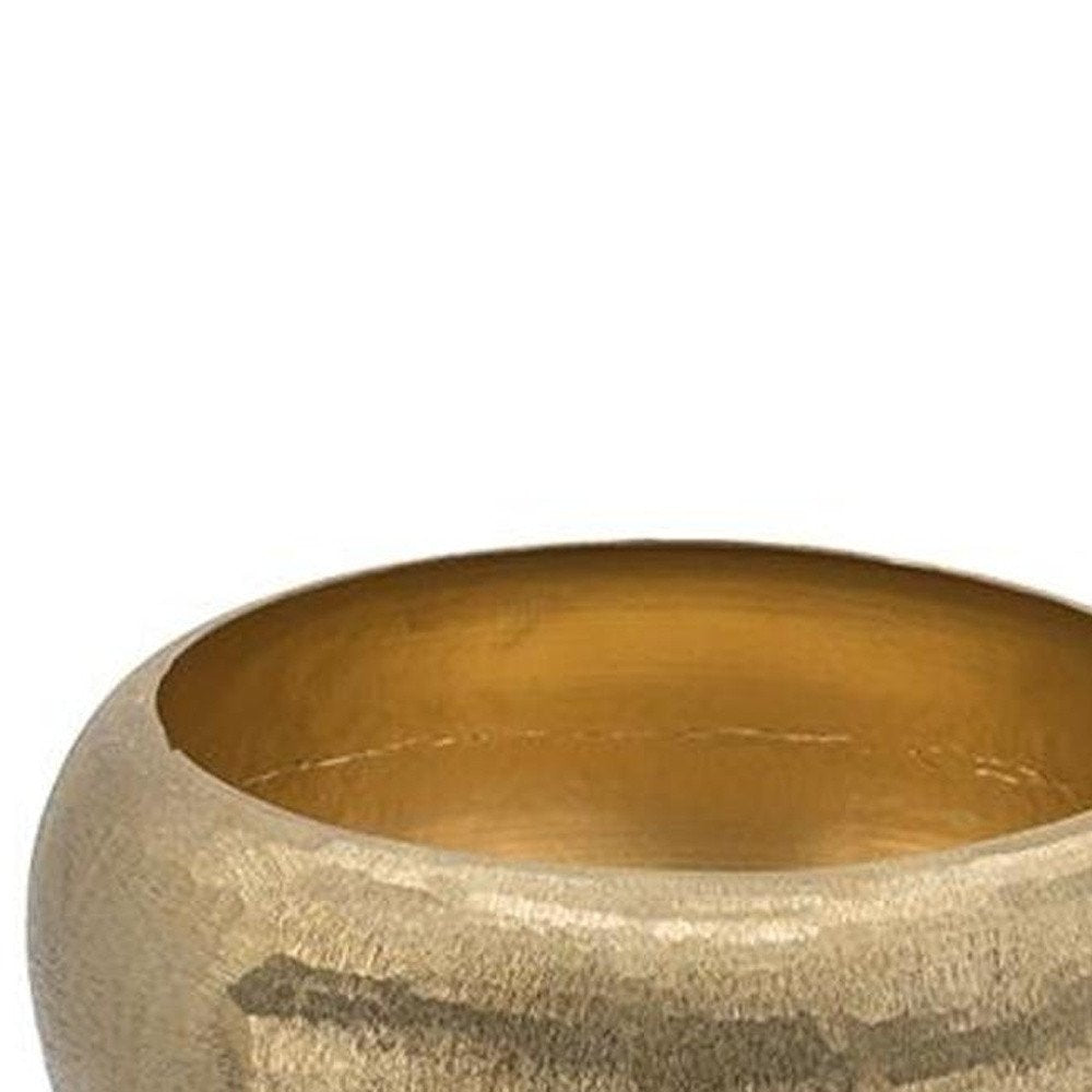 5" Gold Round Aluminum Table Vase