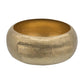 Set of Two Gold Aluminum Hammered Round Centerpiece Bowls