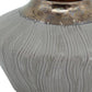 7" Bronze And Gray Ceramic Round Table Vase