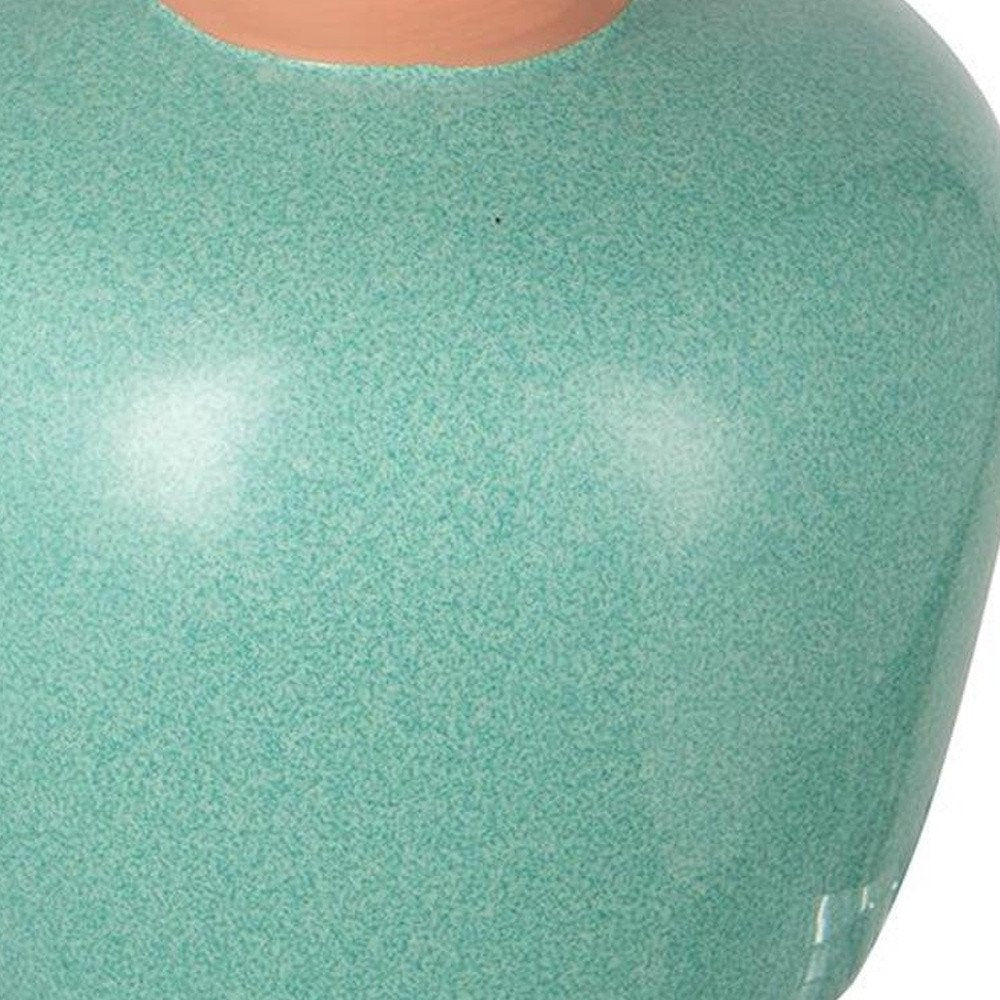 8" Brown Round Ceramic Table Vase