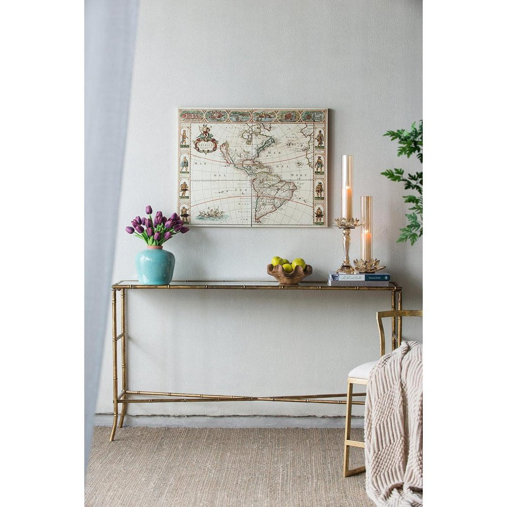 8" Brown Round Ceramic Table Vase