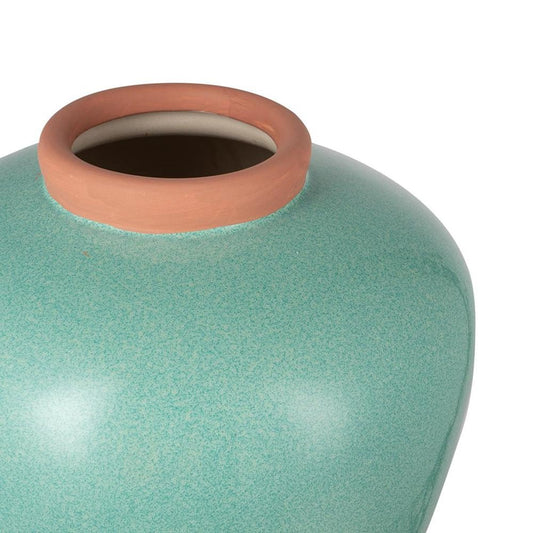 9" Brown Round Ceramic Table Vase