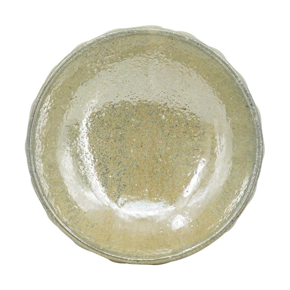 7" Sage And Ivory Round Ceramic Table Vase