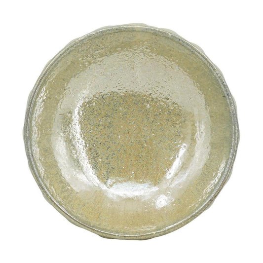 10" Gray Ceramic Round Pedestal Centerpiece Bowl