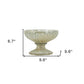 10" Gray Ceramic Round Pedestal Centerpiece Bowl