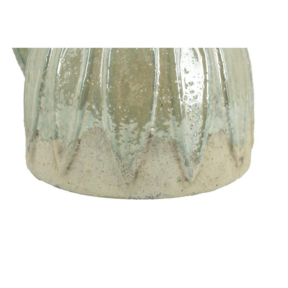 7" Sage and Ivory Round Ceramic Jug Vase With Does Not Apply