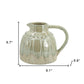 7" Sage and Ivory Round Ceramic Jug Vase With Does Not Apply