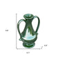 10" Hunter Green Amphora Ceramic Table Vase