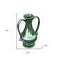 10" Hunter Green Ceramic Amphora Table Vase