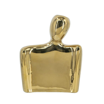 10" Gold Ceramic Table Vase