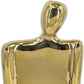 10" Gold Ceramic Modern Abstract Table Vase
